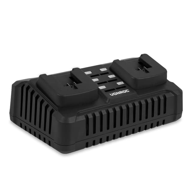 VONROC Dubbel snabbladdare | VPower 20V-plattformen