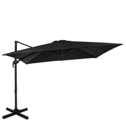 VONROC Premium Hængeparasol Pisogne 300x300cm – inkl krydsfod og overtræk - vierkantet | Sort