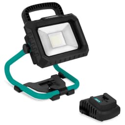 VONROC Batteridriven LED-arbetslampa 20W – 1800 lumen | Inkl. 2.0Ah batteri och snabbladdare
