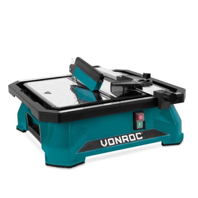 VONROC Kakelskärare 650W – 180mm – integrerad vattenbehållare | STST bänkskiva