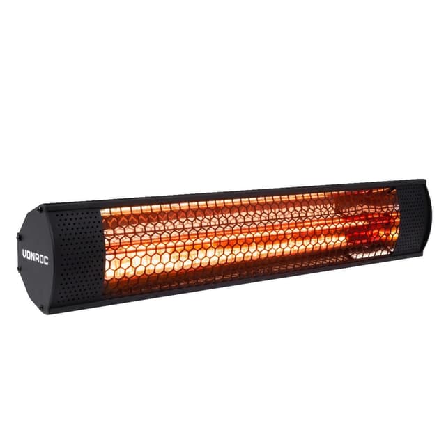 VONROC Värmare Marsili kompakt - 2000W | Svart