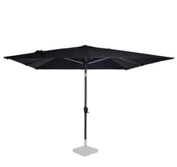 VONROC Premium parasoll Rosolina 280x280cm - Inkl. parasollöverdrag - Fyrkantigt parasoll - Tiltbart - UV-beständig duk - Svart