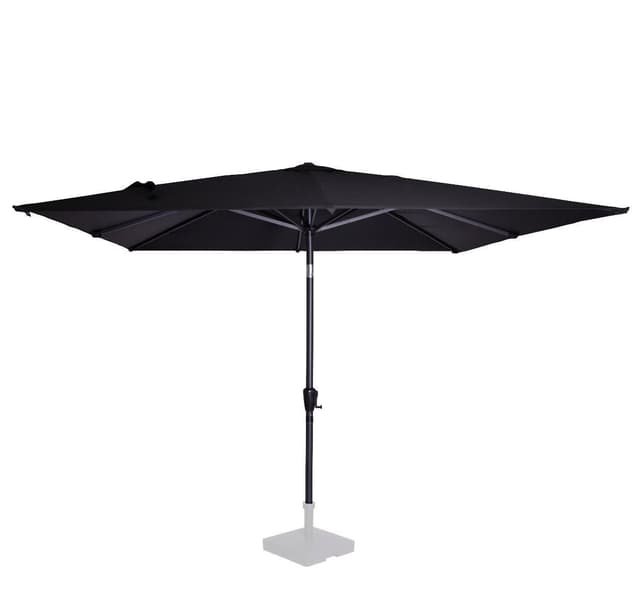 VONROC Premium parasoll Rosolina 280x280cm - Inkl. parasollöverdrag - Fyrkantigt parasoll - Tiltbart - UV-beständig duk - Svart