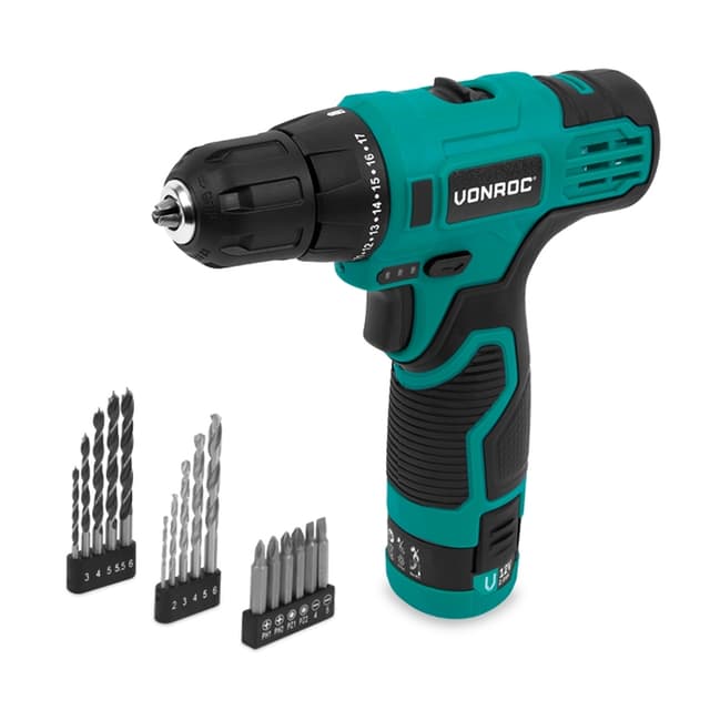 VONROC Batteridriven Borrmaskin 12V