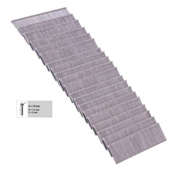 VONROC Heftklammern 15mm für Elektrotacker - Universal - 1000 Stück