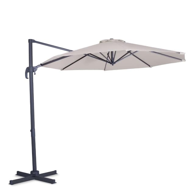 VONROC Premium Cantilever Parasoll Bardolino – 300 cm, 360° Roterbar, Vinklingsbar, Hög UV-Skydd, Rostfri Aluminiumram
