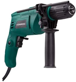 Schlagbohrmaschine 500 W – Zum Bohren und Schlagbohren – Schnellspannbohrfutter für schnellen Wechsel von Bits und Bohraufsätzen – Inkl. Seitenhandgriff, Tiefenanschlag und Aufbewahrungstasche