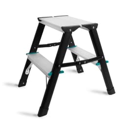VONROC Trappstege – 2 steg – antislip | Max. kapacitet 150kg