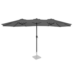 VONROC Premium parasoll Iseo 460x270cm - Inkl. parasollöverdrag - dubbelsidigt parasoll - UV-resistent duk - Grå
