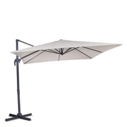 VONROC Premium Hængeparasol Pisogne 300x300cm – inkl krydsfod og overtræk - vierkantet | Beige