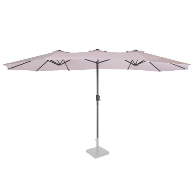 VONROC Premium parasoll Iseo 460x270cm - Inkl. parasollöverdrag  - dubbelsidigt parasoll - UV-resistent duk - Beige