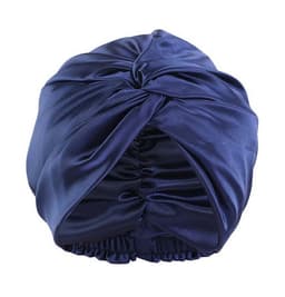 100 % Mulberry Silk dobbeltlags sovehette Marineblå