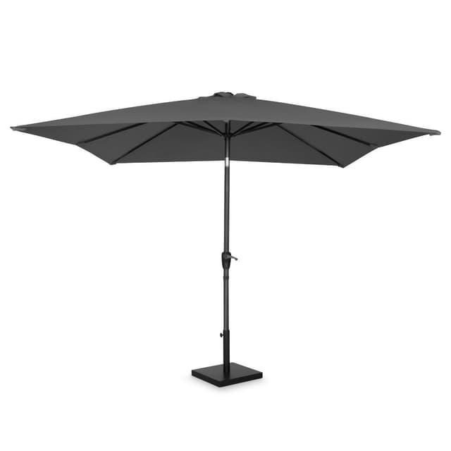 VONROC Premium parasoll Rosolina 280x280cm - Inkl. parasollfot & parasollöverdrag - Fyrkantigt parasoll - Tiltbart - UV-beständig duk - Grå