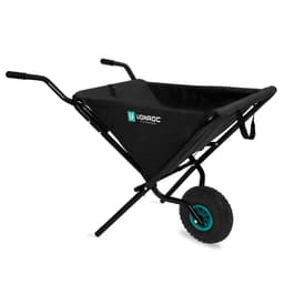 VONROC Hopfällbar skottkärra 50 liter | 30 kg. lastkapacitet