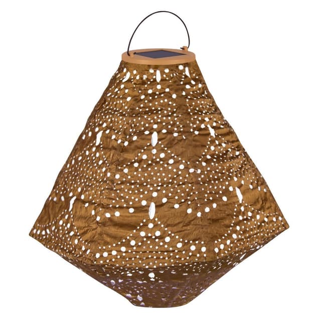 VONROC Havelampe - Solar - Solcelle | Luna Pentagon | 300x300mm | LED | Guld