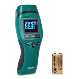 VONROC Fugtmåler | PRO | Batteridrevet | LCD med høj kontrast | Inkl. 9V Batteri