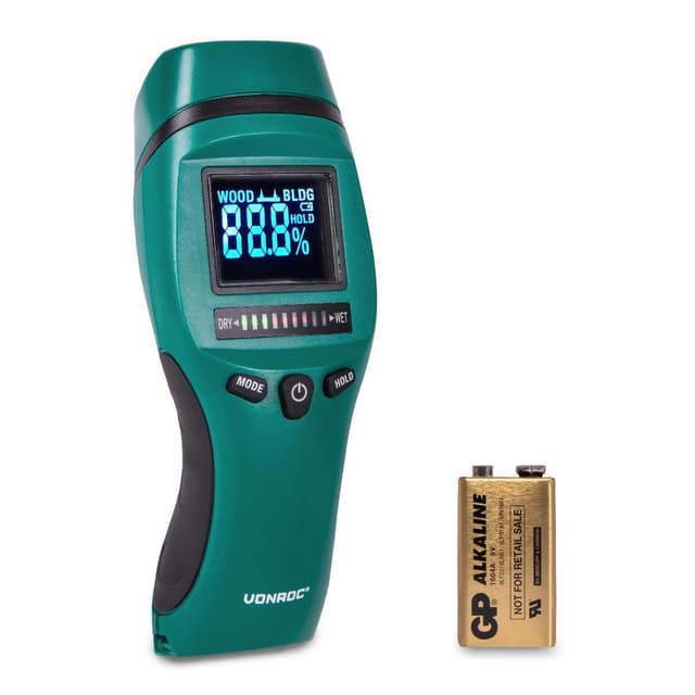 VONROC PRO Fuktmätare – Professionell  | LCD med hög kontrast