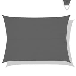 VONROC Solsegel Rektangel – Premium – 400x300cm | Grå