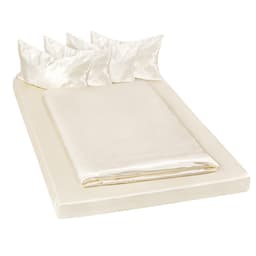 tectake Sengetøj i satin, 6-dele 150x200cm 250 x 150 x 0.5 cm Creme