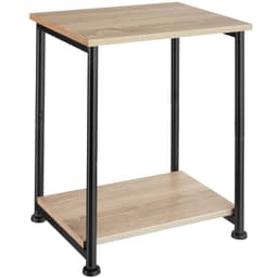 tectake Sidebord Yonkers 38,5x30x51,5cm 30 x 38.5 x 51.5 cm Industrielt Lyst Træ, Egetræ Sonoma