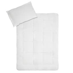 tectake 4 Sengelinned mikrofiber dyne + hovedpude 100 x 140 cm
