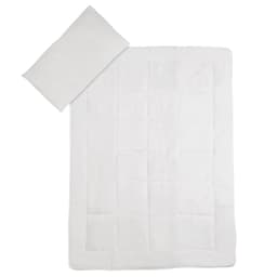 tectake Sengelinned mikrofiber dyne + hovedpude 135 x 200 cm