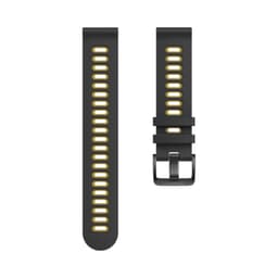 Silikonklokkerem for Garmin Forerunner 245 Huawei/Huami Svart+gul 22 mm