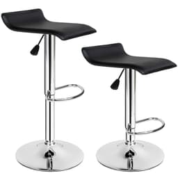 tectake Sæt med 2 barstole 57-77cm 32 x 36 x 84.5 cm Sort