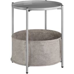 tectake Sidebord Canterbury 45.5 x 45.5 x 53 cm Grå