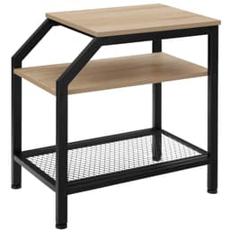 tectake Sidebord Plymouth 58.5 x 36.5 x 59.5 cm Industrielt Lyst Træ, Egetræ Sonoma