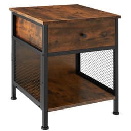 tectake Sengebord Killarney 45x46x55,5cm 46 x 45 x 55.5 cm Industrielt Mørkt Træ, Rustikt