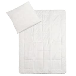 tectake 4 Sengelinned mikrofiber dyne + hovedpude 140 x 200 cm