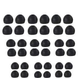 Silikon-hetter for 4,5-6 mm øreplugger, 18 par i 3 størrelser Black
