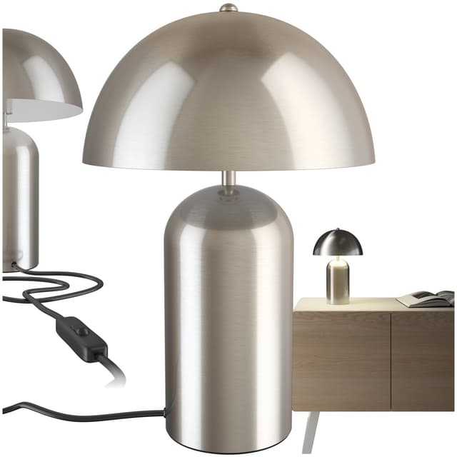 tectake Liten bordslampa Altea, 40W - Matt nickel