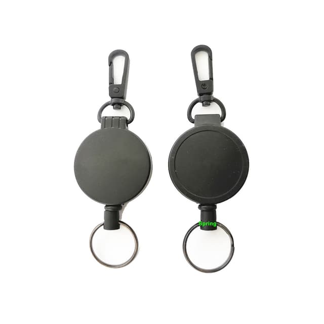 Udtrækkelig nøglering ID badge holder 2-pak