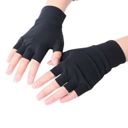 1 par halvfinger kompressionshandsker Sort