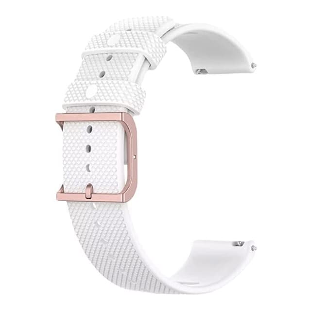 Bowener GRIT X Soft Silikone Armbånd Urrem til Samsung Galaxy Watch 20mm Hvid