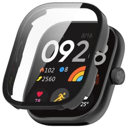 Fulltäckande PC-fodral med skärmskydd för Redmi Watch 4 Svart