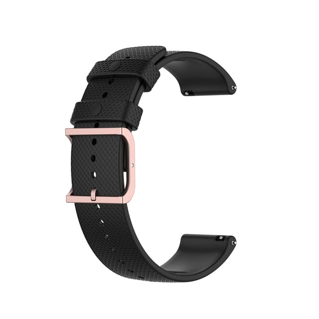 Bowener GRIT X Pehmeä silikonirannekellon ranneke Samsung Galaxy Watchille 20mm Musta