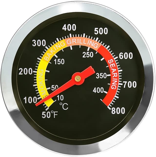 Analog Termometer i Rostfritt Stål för Frill & Ugn