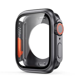 Skjermbeskytter kompatibel med Apple Watch 45mm Hard Shell Tempered Film Black