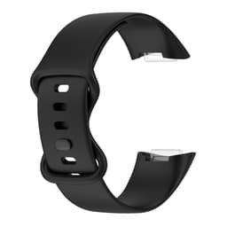 Silicone Klockarmband kompatibelt med Fitbit Charge 5 Charge 6 Black M