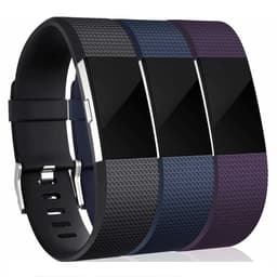 Klokkerem til Fitbit Charge 2, 3-pakning (S) Svart/blå/lilla