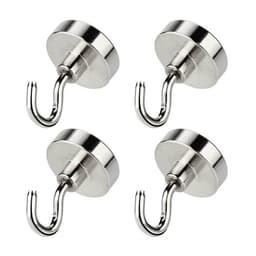Magnetisk krok 4-pack Silver