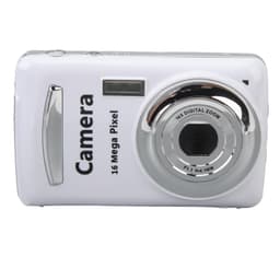 Kompakt digitalkamera med 16x zoom, 16 MP sensor Hvid