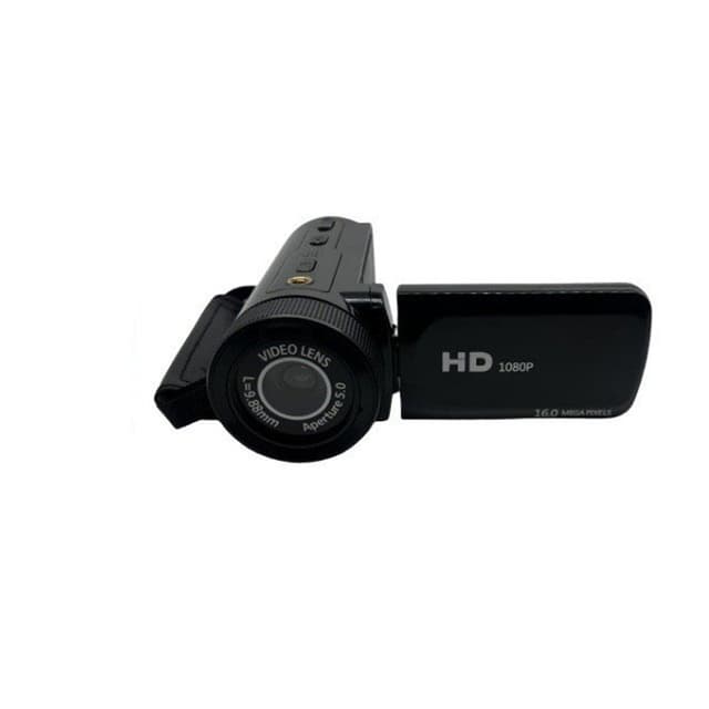 HD-Digitalkamera med Vidvinkelobjektiv Svart