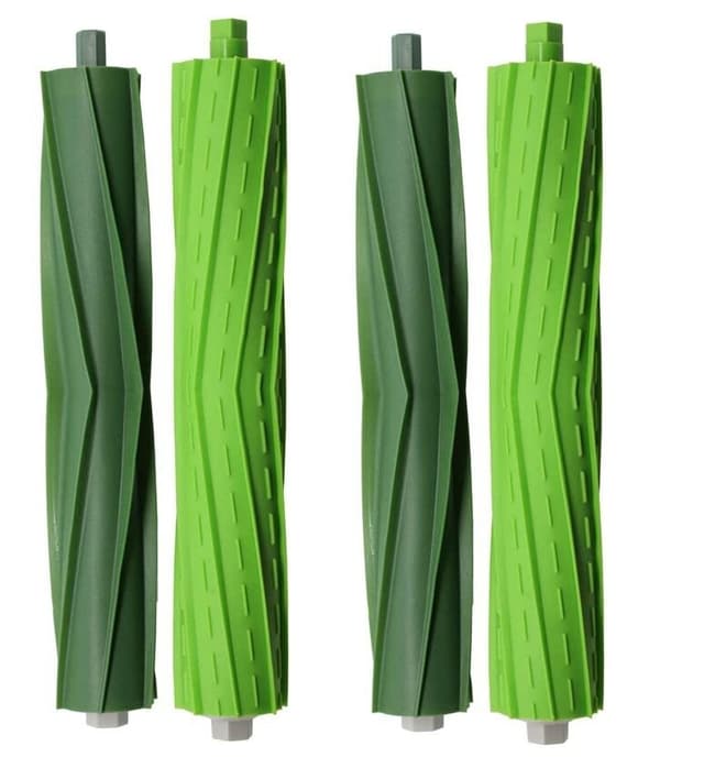 Gummiborste / Rullborste 4-pack Grön