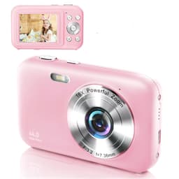 Digitalkamera 1080P 44MP 16x zoom 2,4-tommers skjerm Rosa