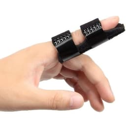 Fingerstøtte / fingerskinne med velcro Sort
