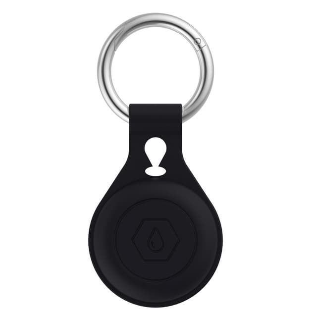 Airtag-holder / etui med nøkkelring silikon Sort